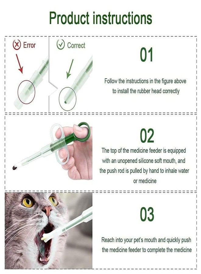 PET FUN مجموعة توزيع وإطعام الأدوية للحيوانات الأليفة من بيت فن - أداة سهلة لتوزيع الأدوية السائلة للكلاب والقطط والحيوانات الأليفة الصغيرة | أداة حقن فموية قابلة لإعادة الاستخدام وآمنة وخالية من التوتر برأس سيليكون (عبوة من قطعتين) - Image 4